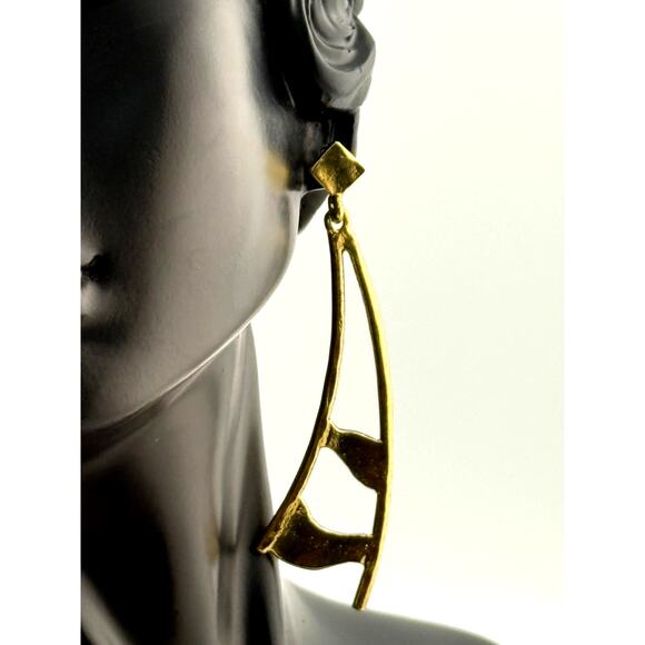 Karine Sultan 24K Gold Plated Elegant Dangle Earrings - Picture 2 of 3